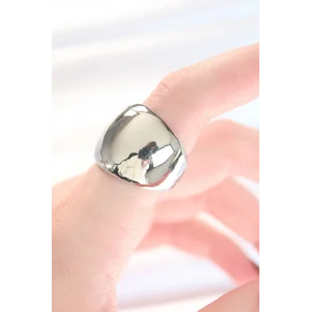 Silver Renk Ayarlanabilir Bombeli Ayna Yüzük