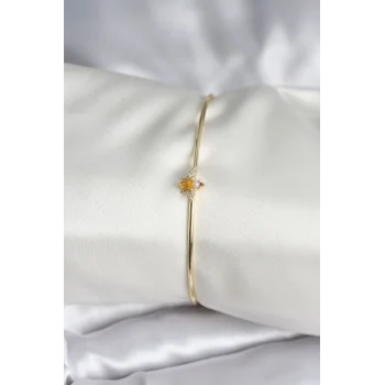 Sinek Figürlü Gold Renk Pirinç Kadın Bileklik