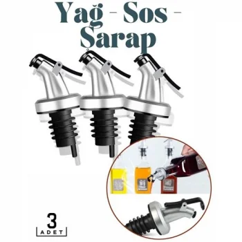 Şişe Tıpa Dağıtıcı Akış Seti 3lü BiancoLilla Design 718418