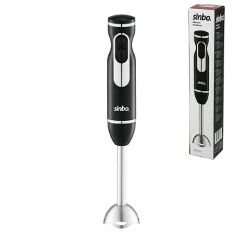 SİYAH - GÜMÜŞ ÇUBUK EL BLENDER ÇELİK UÇLU DC MOTOR - 400W SHB-7513 (5047)