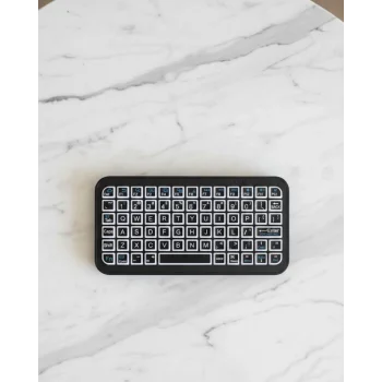 Siyah Kablosuz Mini RGB Işıklı Klavye Bluetooth 5.2 İnce Tasarım