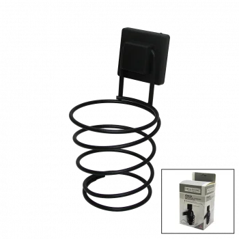 SİYAH - METAL FÖNLÜK FÖN MAKİNE ASKISI KARE MACUN YAPIŞKANLI10X11X15CM (5047)