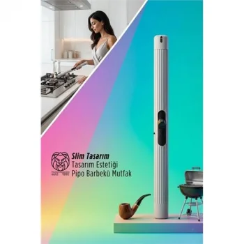 Slim Lüks Mutfak Pipo Çakmağı - Gazlı Uzun Barbekü Ateşleyici - Modern Tasarım