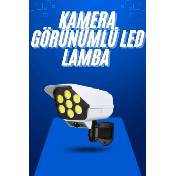 Solar Bahçe Aydınlatması Hareket Sensörlü Uzaktan Kumandalı Kamera Görünümlü