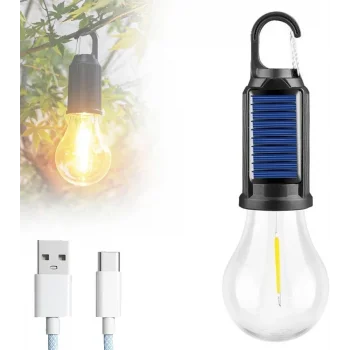 Solar Güneş Enerjili Led Ampul 3 Modlu Uzaktan Kumandalı Solar Camping Lamp (5047)