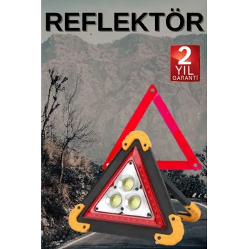 Solar Şarjlı Çok Fonksiyonlu Reflektör Işıklı Ikaz Lambası Acil Durum Reflektörü Acil Durum Uyarı Lambası