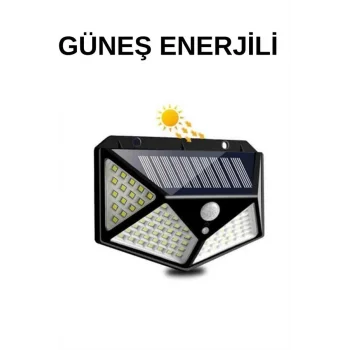 Solar Sensörlü Duvar Lambası Bahçe Lambaso Parlak Beyaz Işık Suya Dayanıklı