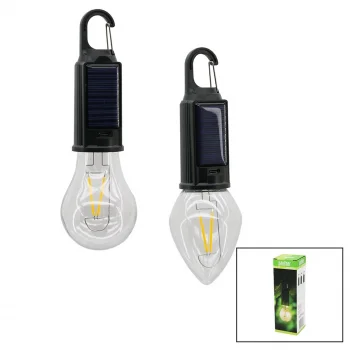 SOLAR - USB ŞARJ SEYYAR AMPUL MODEL=RUSTİK KAMP LAMBASI MANDALLI KANCA ASKILIK 3-KADEME IŞIK PT-331 (5047)