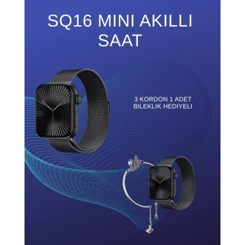 SQ-16 Mini Series 10 Akıllı Saat | Spor Modları, Bildirim ve Müzik Kontrolü