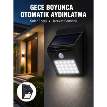 Su Geçirmez 20 LED Solar Aydınlatma | Dış Mekan için PIR Hareket Sensörü ile Akıllı Işık Yeni Nesil