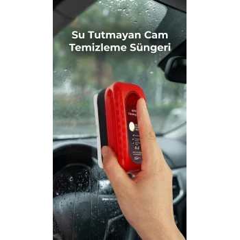 Su Tutmayan Araç Camı Temizleme Süngeri - İz Bırakmaz Temizlik