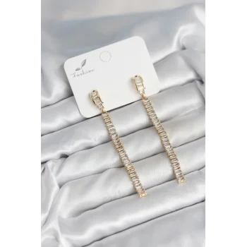 Su Yolu Baget Pirinç Kadın Küpe