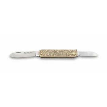 Sürbısa 61804 Pirinç İşlemeli  Çakısı 5,5 / 3,5 cm - Çift lı