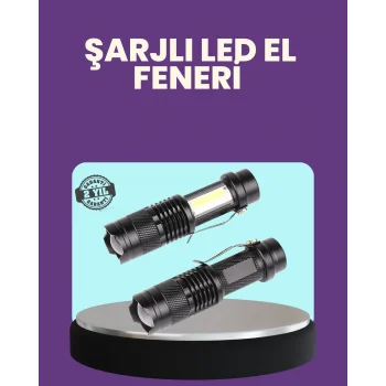 Suya Dayanıklı 4 Modlu Mini LED El Feneri