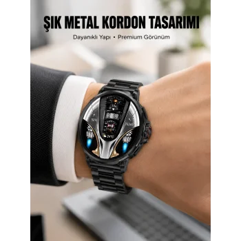 SW80 Akıllı Saat 1.93″ Ultra HD Ekran 700 mAh Batarya 3 Kordon Yeni Nesil