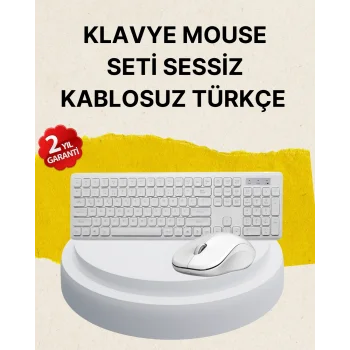 Tam Boy Kablosuz Klavye Mouse Seti - Gelişmiş Bağlantı ve Sessiz Performans
