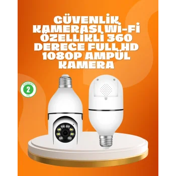 Tam Karanlıkta Görüntüleme Sağlayan 1080P Ampul Güvenlik Kamerası