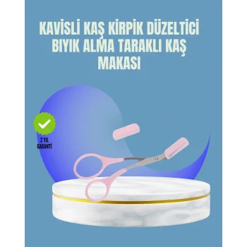 Tarak ve Fırça Başlıklı Kaş Şekillendirme Makası