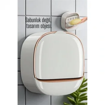 Tasarım Obje Sabunluk - Kendinden Yapışkanlı Sabunluk