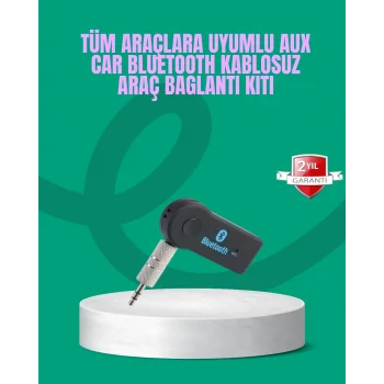 Taşınabilir Bluetooth AUX Araç Müzik ve Konuşma Kiti