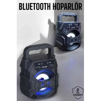 Taşınabilir Bluetooth Hoparlör Led Işıklı Uzun Pil Ömrü