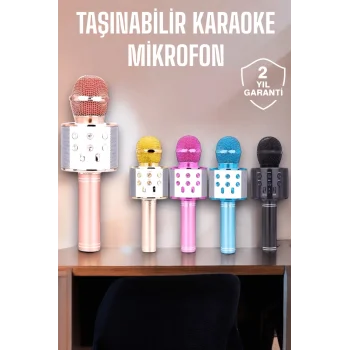 Taşınabilir Bluetooth Karaoke Mikrofon: Hafıza Kart Girişli, Etkileyici Performans