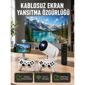 Taşınabilir Çok Fonksiyonlu Projeksiyon – Oyun, Sunum, Netflix ve Eğitim İçin Yeni Nesil