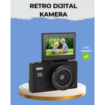 Taşınabilir Dijital Kamera 5K 75MP Stabilizasyonlu 18x Zoom Otofokus