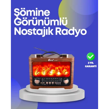 Taşınabilir Kamp Hoparlörü – Solar Şarjlı, Şömine Efektli, 7W Güçlü Ses