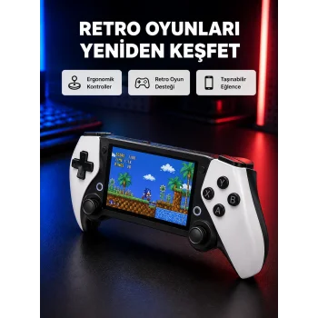 Taşınabilir Retro Oyun Konsolu – 4.3 İnç Ekran, 64 GB Hafıza ve Klasik Oyun Arşivi