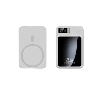 Taşınabilir Şarj Magsafe Powerbank 10.000 mAh Hızlı Şarj Led Göstergeli Kablosuz