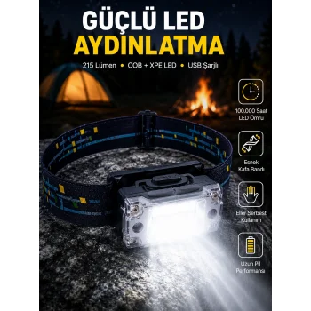 Taşınabilir Şarjlı LED Fener XPE95LM COB120LM Manyetik Gövde Yeni Nesil