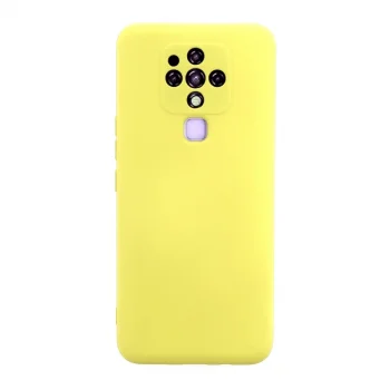 Tecno Camon 16 Kılıf Nano İçi Kadife Silikon - Sarı