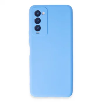 Tecno Camon 18 Kılıf First Silikon - Mavi