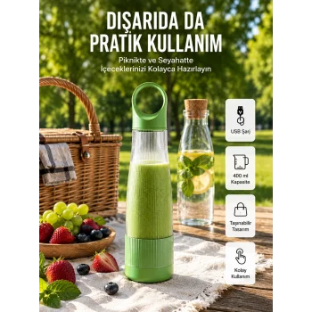 Ev Dışı Kullanıma Uygun Taşınabilir Smoothie Makinesi