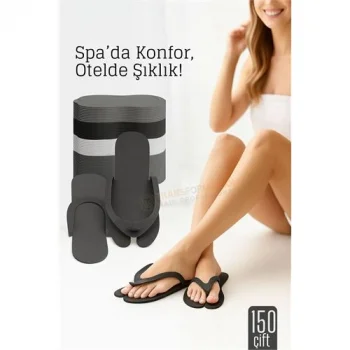 Tek Kullanımlık Spa Otel  Pedikür Terliği  150 Çift 2 MM Kalınlık