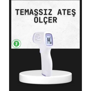 Temassız Termometre Hızlı Ölçüm Güvenli Dijital Ateş Ölçer