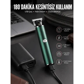 Tıraş Makinesi Saç Sakal Ense Çizim Ayarlanabilir Başlık Yeni Nesil