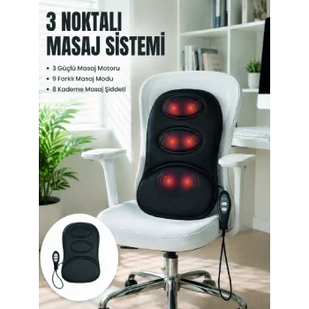 Titreşimli Masaj Koltuk Minderi Kademe Şiddet Ayarlı Isıtma Fonksiyonlu Masaj Pedi
