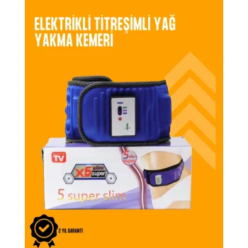 Titreşimli Masaj ve Zayıflama Kemeri – 5 Motor, 20 Mıknatıs, Ayarlanabilir Hız