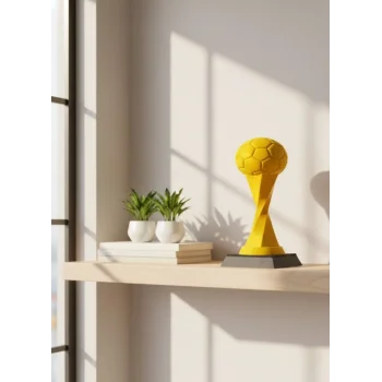 Toplu Kupa Sarı 21cm Dekoratif Ödül Tasarım Biblo