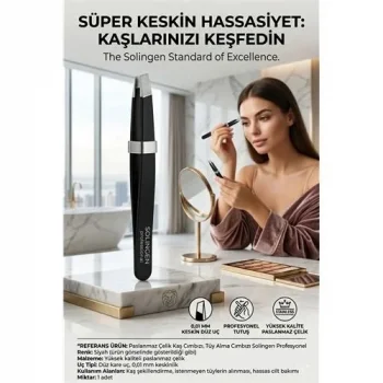 Cımbız Paslanmaz Çelik Kaş Alma Cımbızı Tüy Alma Cımbızı Solingen Professional 718476