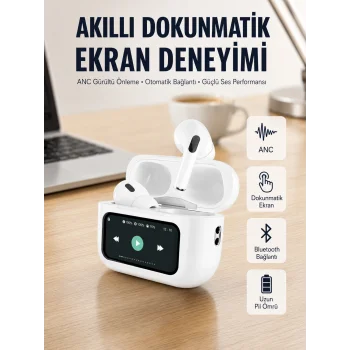 Tüm Telefonlarla Uyumlu ANC Özellikli Dokunmatik Bluetooth Kulaklık Yeni Nesil