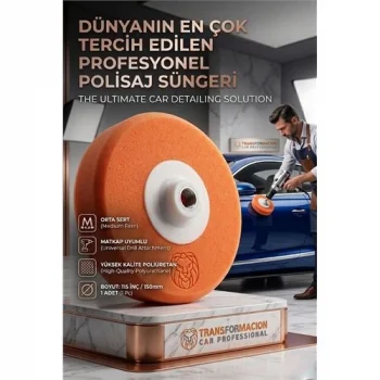 Turuncu aj Süngeri 150mm - Orta Sert Çizik Alıcı Pasta Pedi 723112