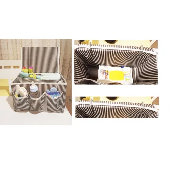 Tutturma Aparatlı Bebek Beşik Başucu Düzenleyici Kapaklı 5 Bölmeli Organizer