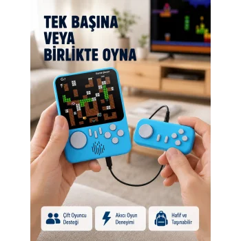 TV Bağlantılı Çift Oyunculu Şarjlı Retro Gamepad Seti