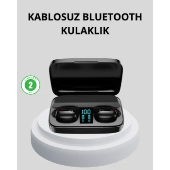 TWS Bluetooth Kulaklık 1800mAh Şarj Kutulu Dijital Ekranlı