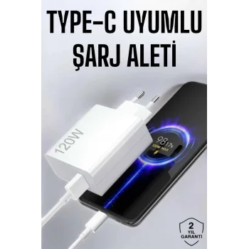 Type-C 120W Şarj Aleti Hızlı Şarj Turbo