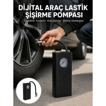 Type-C Şarjlı Güçlü Elektrikli Kompresör Motosiklet Oto Bisiklet İçin Yeni Nesil