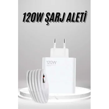 Type C Yüksek Hızlı Şarj Aleti Beyaz 120W Ultra Uzun Ömürlü